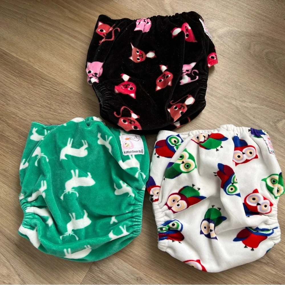 Colorful Animal Print Baby Cloth Diaper Pocket Covers